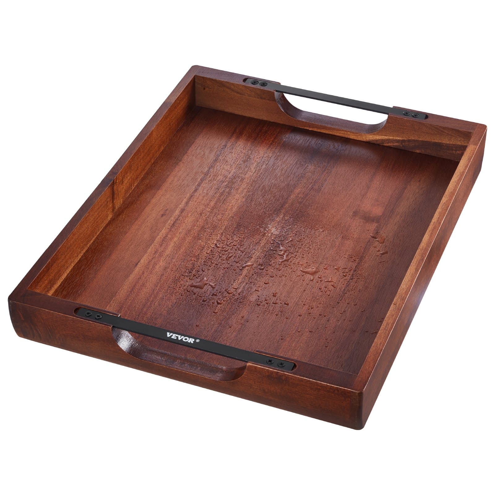 Acacia Serving Tray Table for Food, Laptop, and Drinks