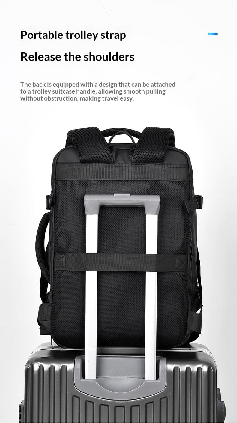Minimally Designed Men's Business Backpack With A High-end Feel For Business Trips, Large Capacity Travel Backpack, Computer Bag, Backpack - Gray — grey
