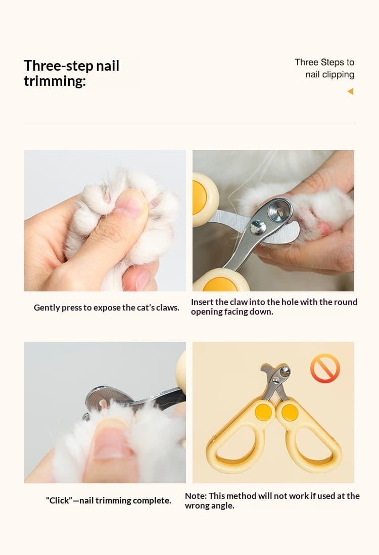 Little Rabbit Blind Cutters Pet Nail Cutters Cat Nail Cutters Anti-Catch Cat Nail Cutters Baby Cat Claw Cutters Anti-Cut Blood Line Round Hole