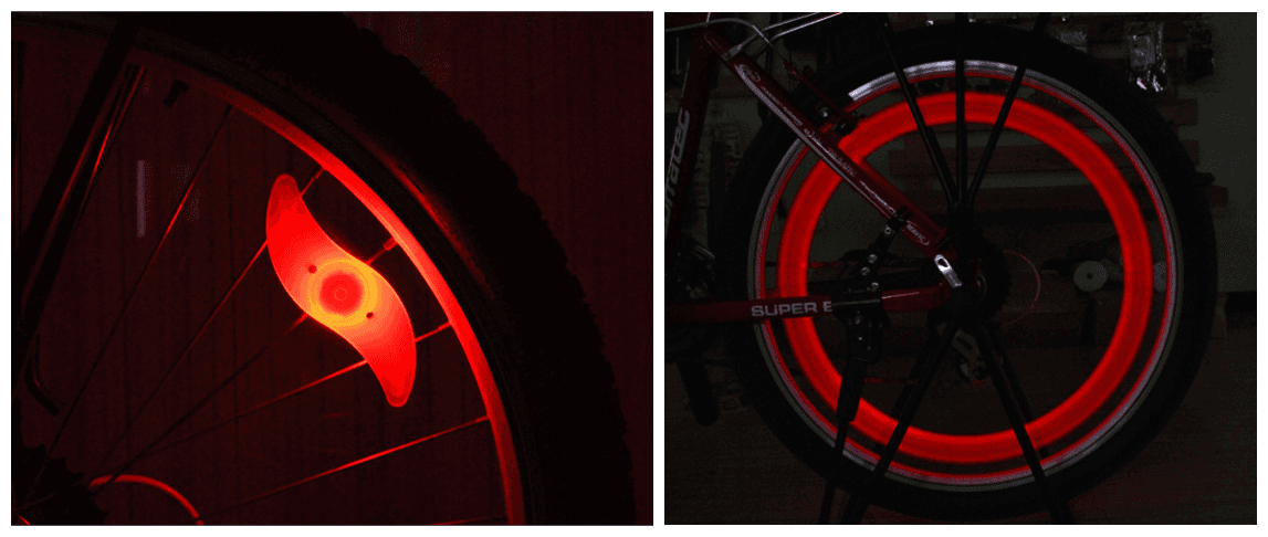 Bicycle Spokes Lamp Cycling Bike Willow LED Wheel Wire Lights Waterproof Bike Cycling Lamp Tire Valve Caps Wheel