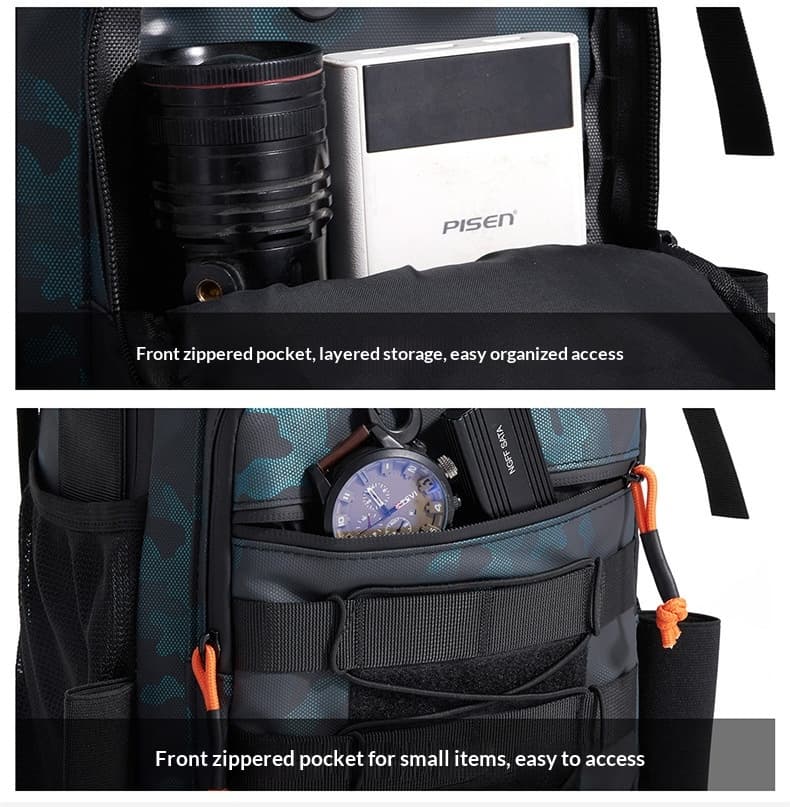 Outdoor Lure Bag New Multi-Functional Single & Double Shoulder Fishing Gear Backpack Camouflage Lightweight Handheld Fishing Equipment Storage Bag - Blue — Blue
