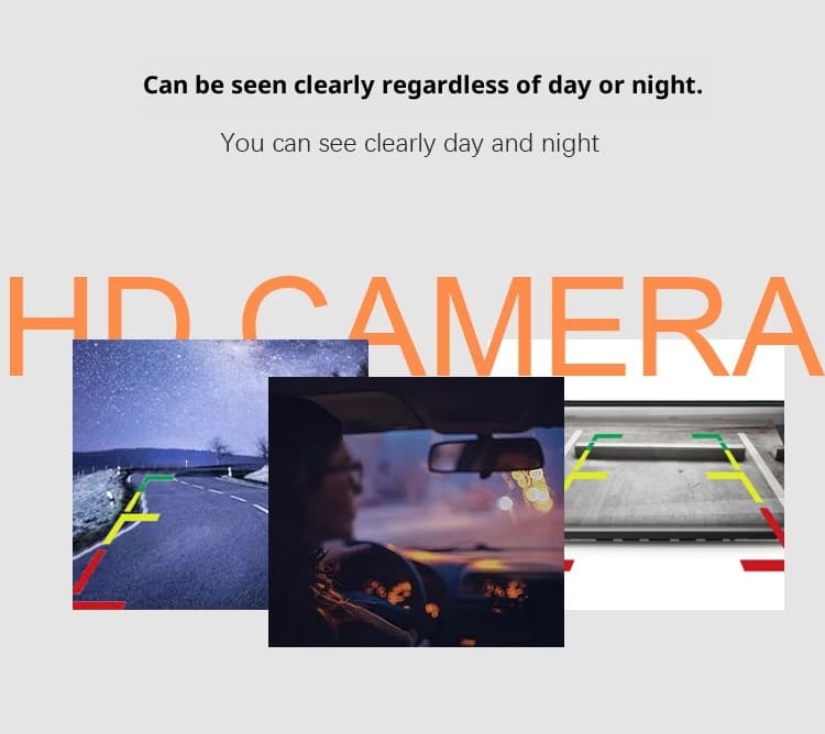 Car Rearview Camera, HD Night Vision CCD, LED 4-Light, Reverse Camera