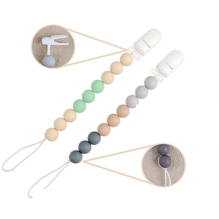Baby Soothing Molar Stick Silicone Pacifier Chain With Clip