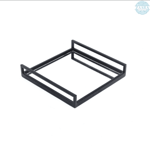 Handcrafted Serving Tray with Wood and Metal Accents