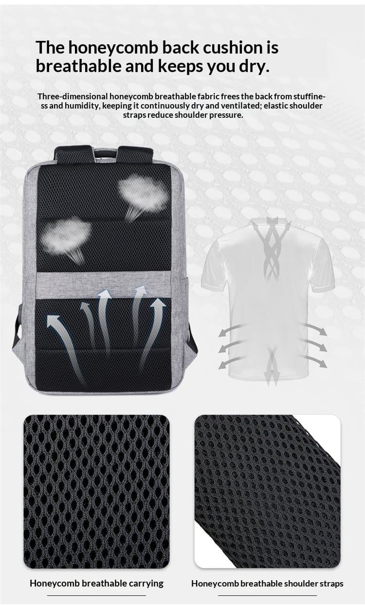 New Backpack For Men, Large Capacity Backpack, Multifunctional Backpack, Business Computer Bag, USB Charging Backpack - Black — black