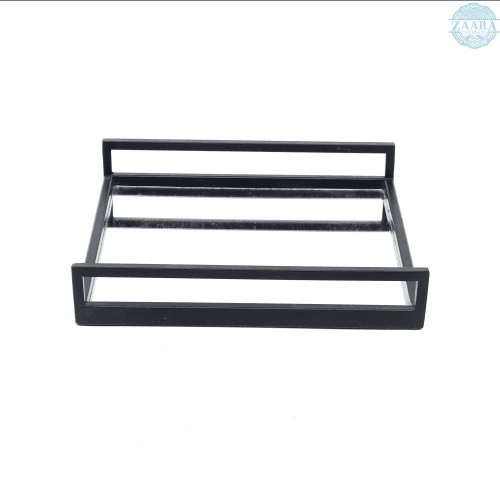 Handcrafted Serving Tray with Wood and Metal Accents