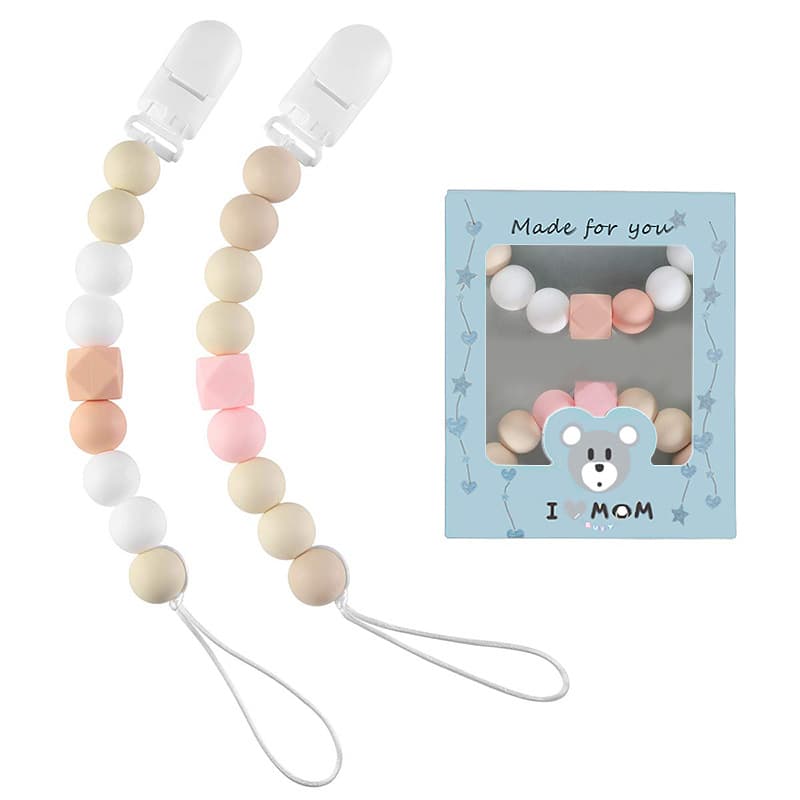 Baby Soothing Molar Stick Silicone Pacifier Chain With Clip