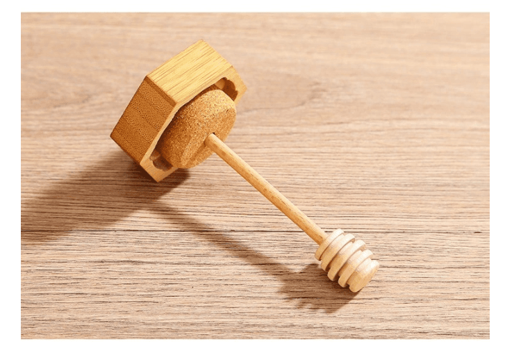 Glass Mixing Bottle with Wood Lid and Rod