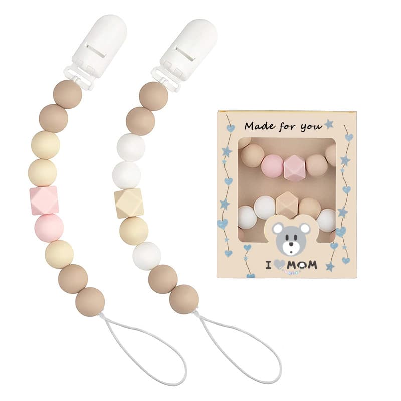 Baby Soothing Molar Stick Silicone Pacifier Chain With Clip