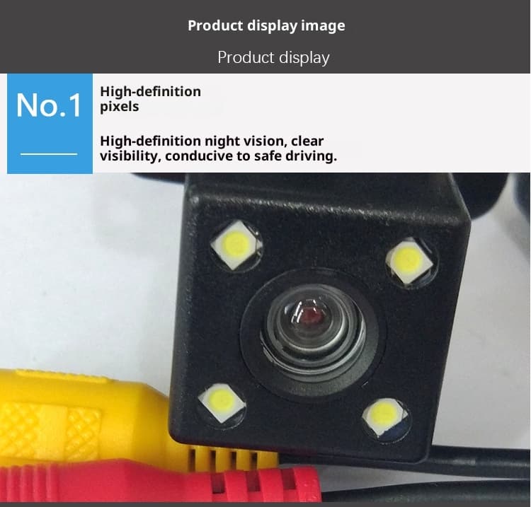Car Rearview Camera, HD Night Vision CCD, LED 4-Light, Reverse Camera