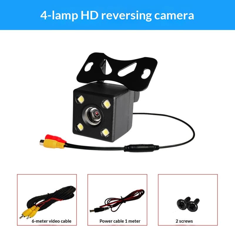 Car Rearview Camera, HD Night Vision CCD, LED 4-Light, Reverse Camera