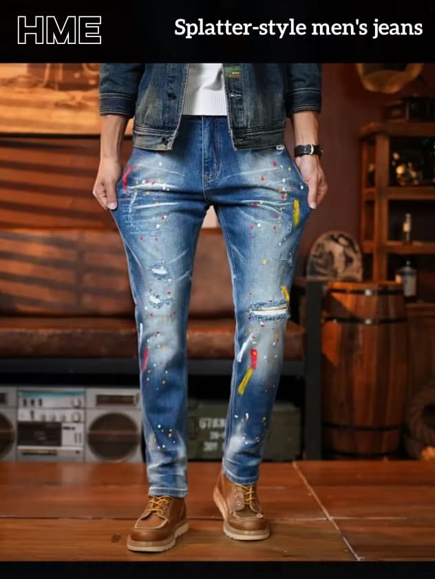 Slim-fit Elastic Straight-leg Pants