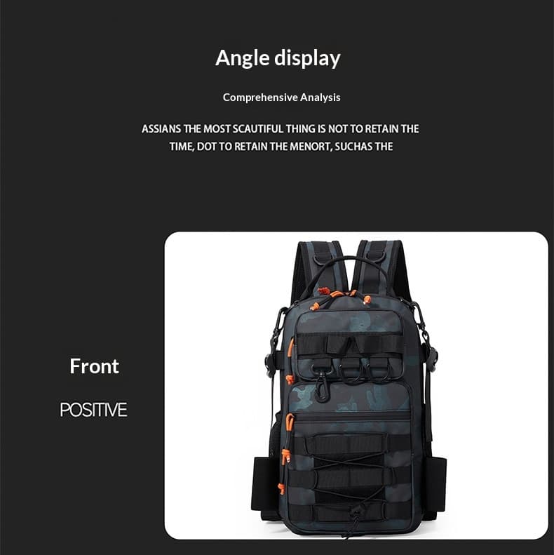 Outdoor Lure Bag New Multi-Functional Single & Double Shoulder Fishing Gear Backpack Camouflage Lightweight Handheld Fishing Equipment Storage Bag - Blue — Blue