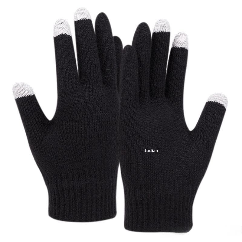 Three-Piece Set New FallWinter Womens Warm Knitted Hat