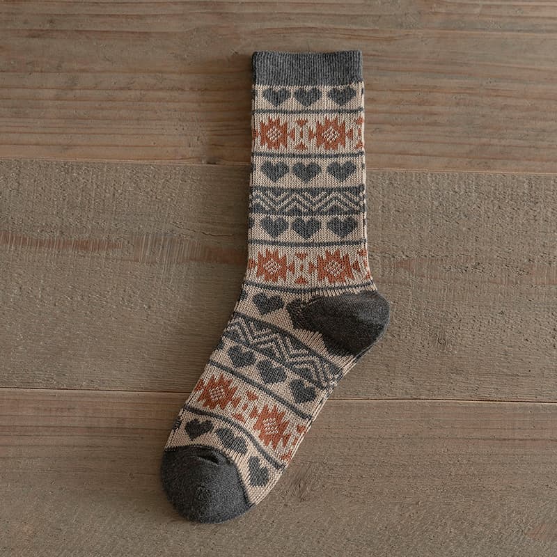 Women's Autumnwinter Long Socks Vintage Ethnic Style