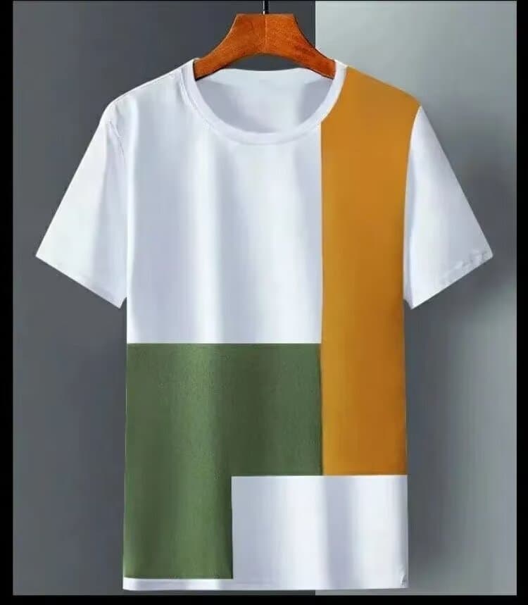 Summer Ice Silk Short Sleeve T-shirt Men