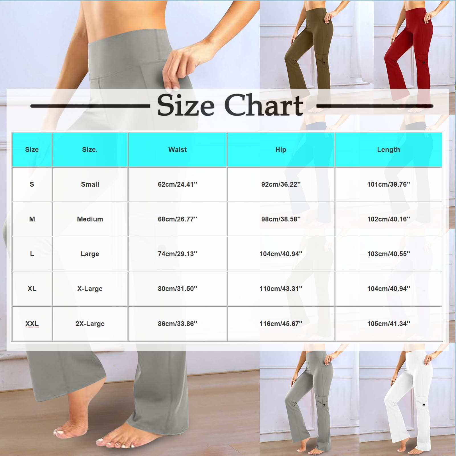 Womens Solid-Colored Breathable Sports Leggings With Button Pockets