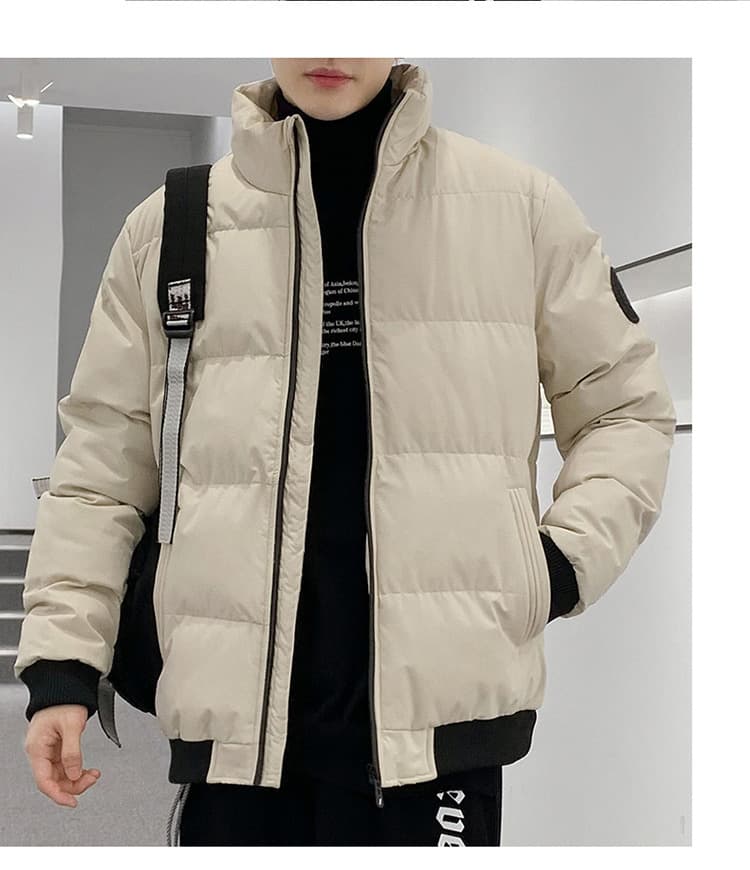 Thick, Warm, Simple Cotton-padded Jacket For Men