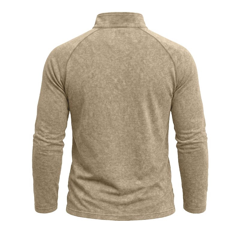Retro Washed Long-sleeve Men's Distressed T-shirt