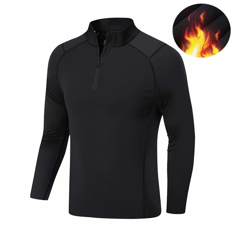 Men's Fleece-Lined Half-Zip Training Top