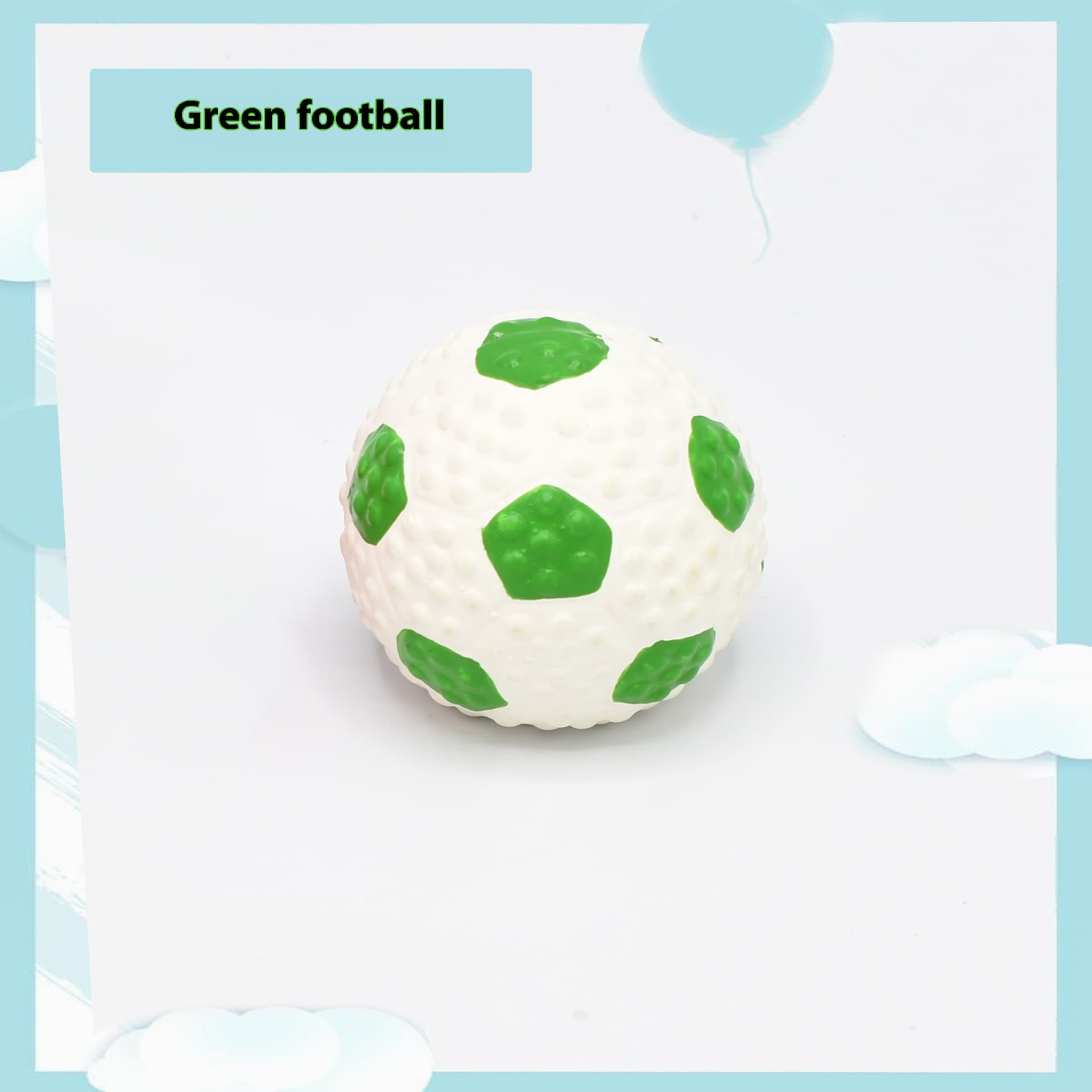 LaTeX Pet The Toy Dog Latex High Elastic Ball — Green Football