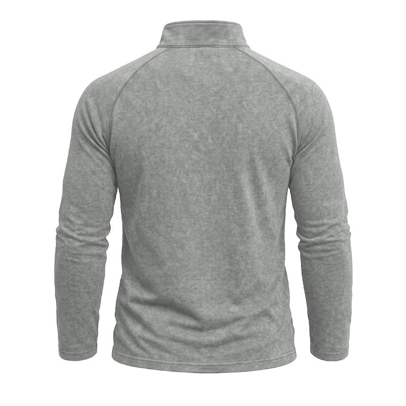 Retro Washed Long-sleeve Men's Distressed T-shirt