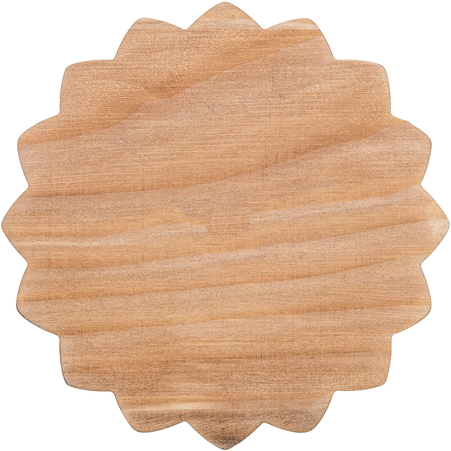 Lotus Shape Wooden Serving Tray for Desktop & Barware