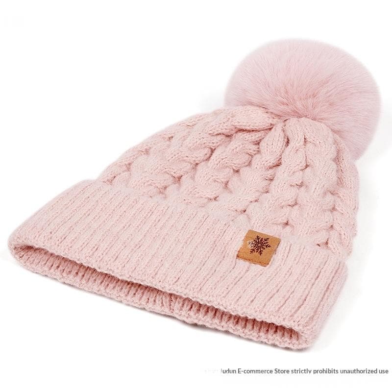 Three-Piece Set New FallWinter Womens Warm Knitted Hat