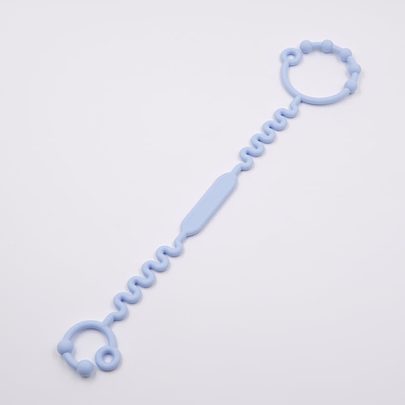 Multifunctional Silicone Cup For Water Pacifier Clip Fixed Rope — Light Blue
