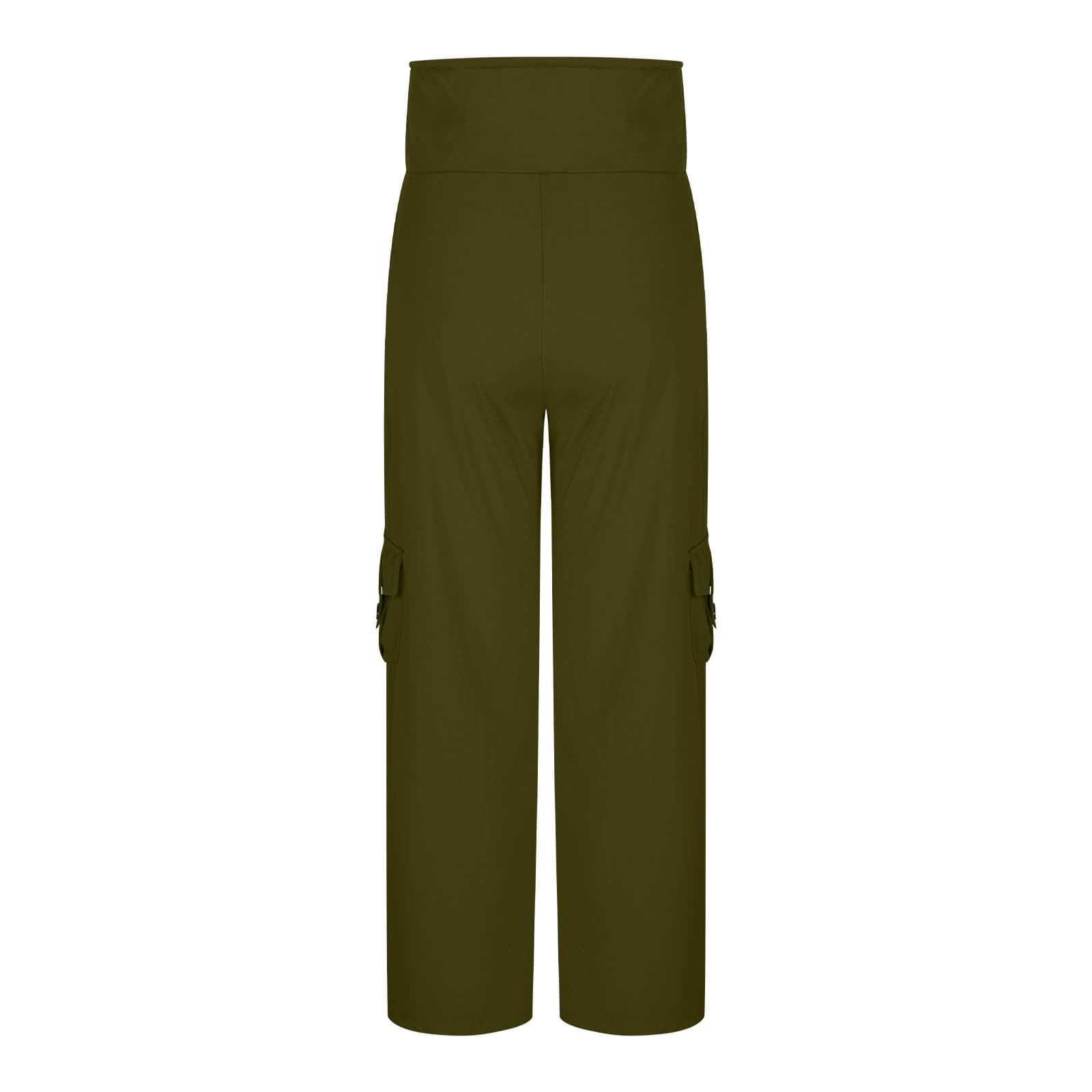 Womens Solid-Colored Breathable Sports Leggings With Button Pockets