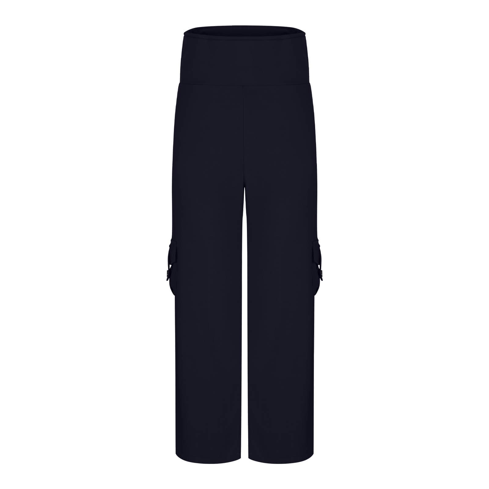 Womens Solid-Colored Breathable Sports Leggings With Button Pockets