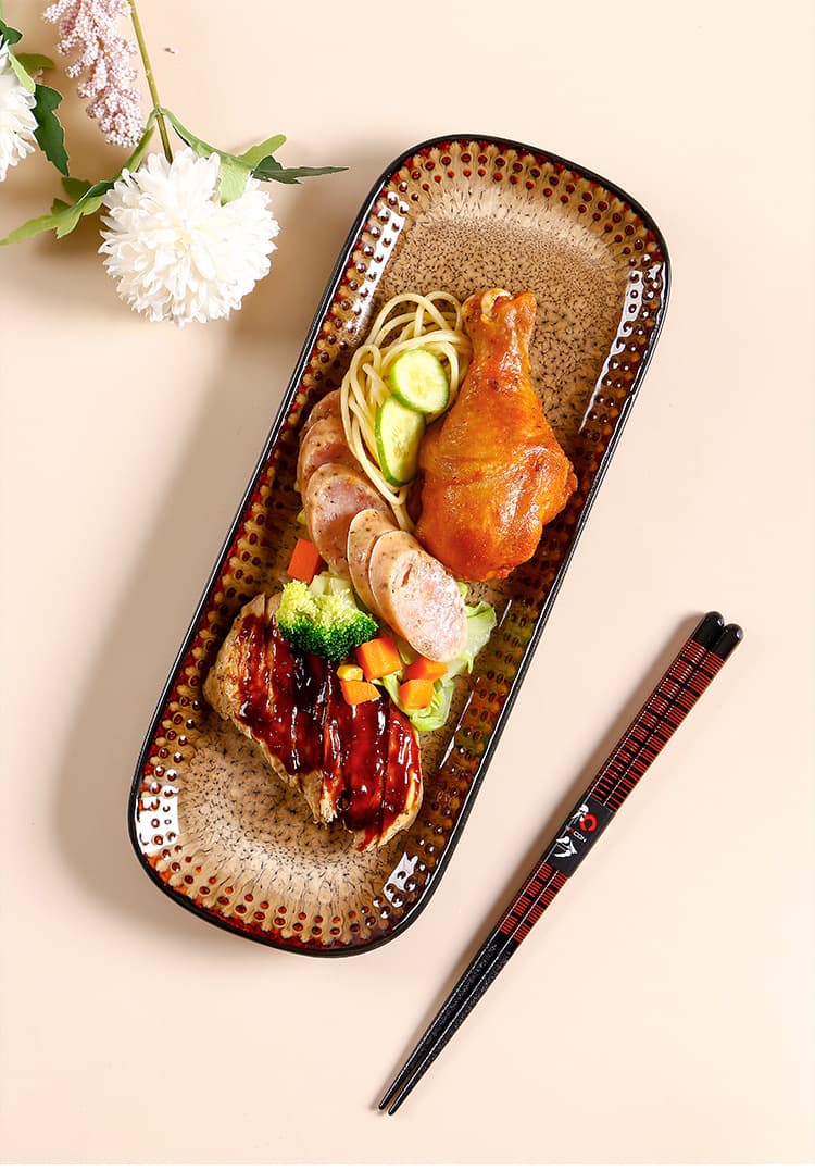 Creative Vintage Rectangular Ceramic Serving Tray
