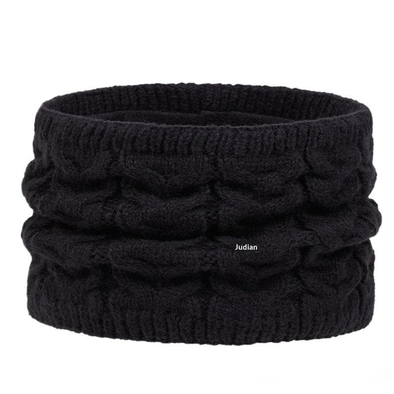 Three-Piece Set New FallWinter Womens Warm Knitted Hat