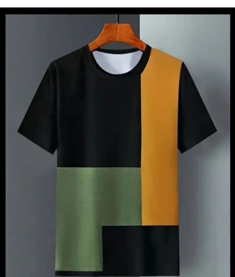 Summer Ice Silk Short Sleeve T-shirt Men