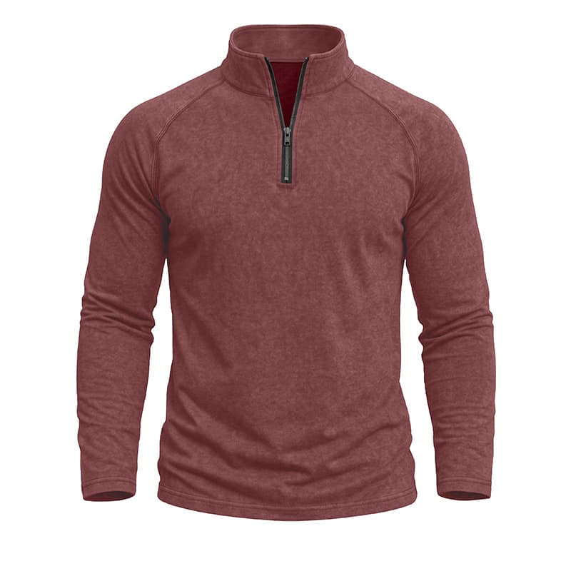 Retro Washed Long-sleeve Men's Distressed T-shirt