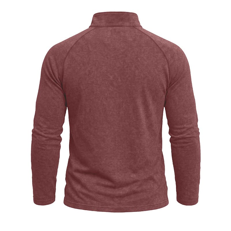 Retro Washed Long-sleeve Men's Distressed T-shirt
