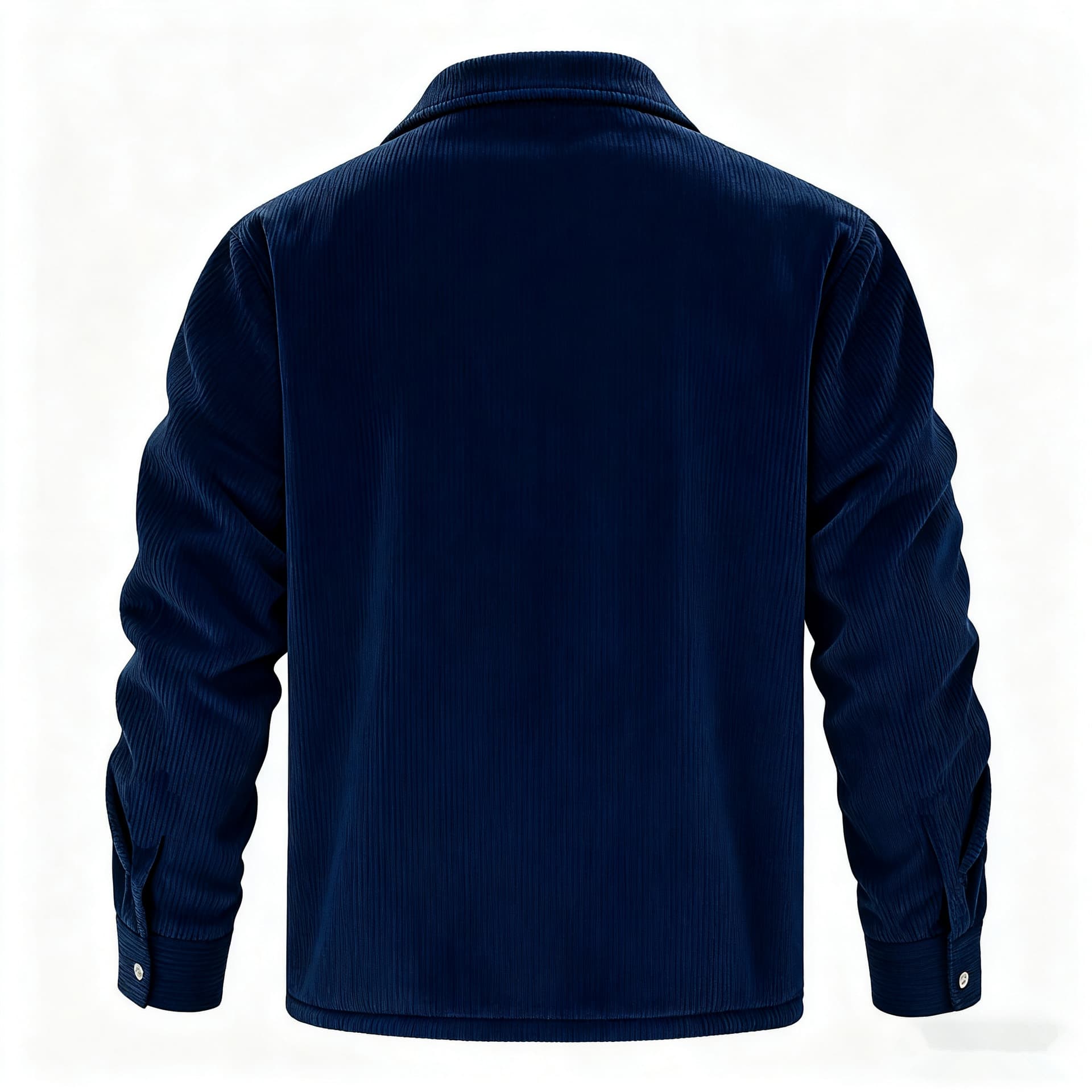 Men's Long-sleeve Lapel-collar Corduroy Single-breasted Fleece-lined Jacket