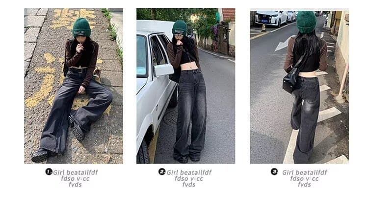 American Retro Wide Leg Jeans