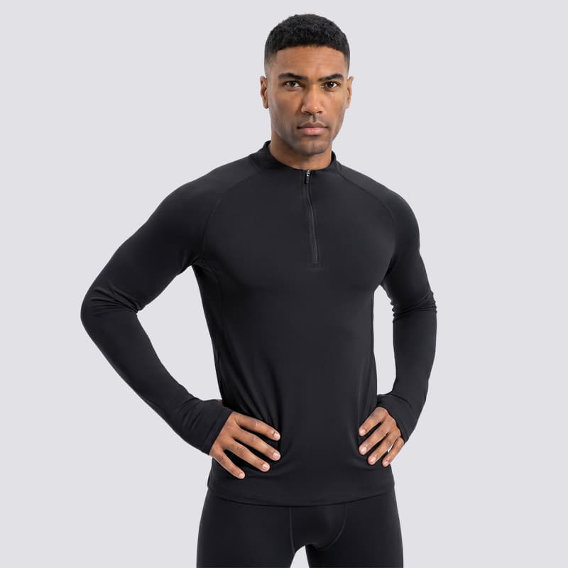 Men's Quick-Dry Half-Zip Long-Sleeve Sports Top