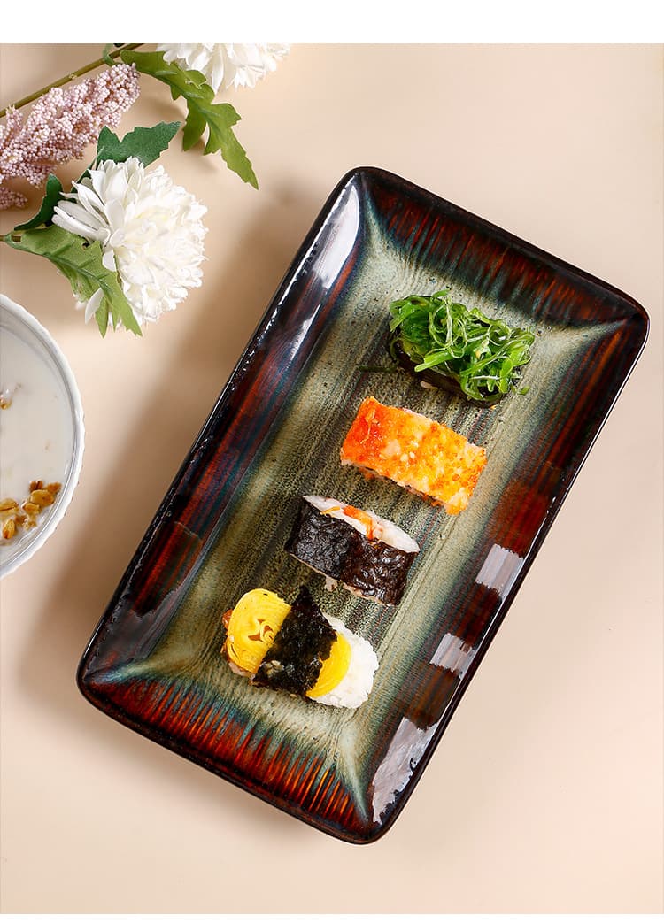 Creative Vintage Rectangular Ceramic Serving Tray