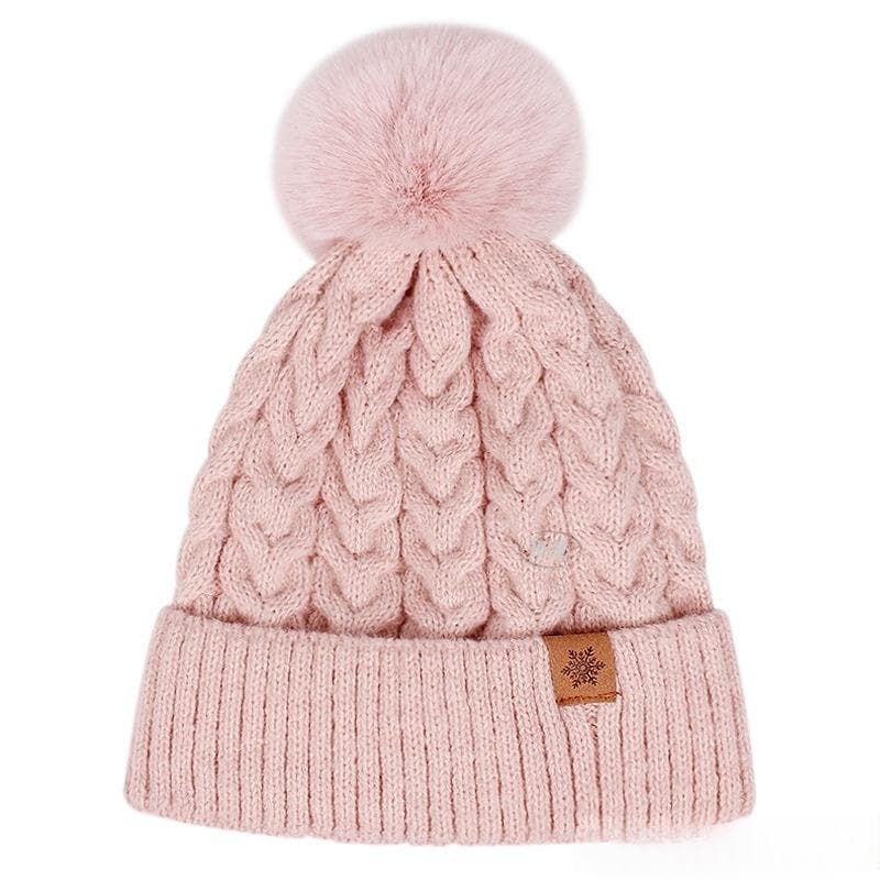 Three-Piece Set New FallWinter Womens Warm Knitted Hat
