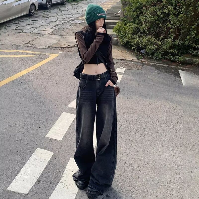 American Retro Wide Leg Jeans