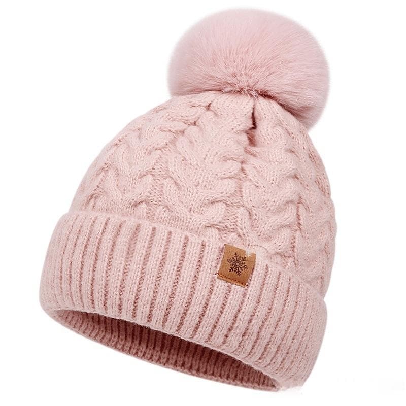 Three-Piece Set New FallWinter Womens Warm Knitted Hat