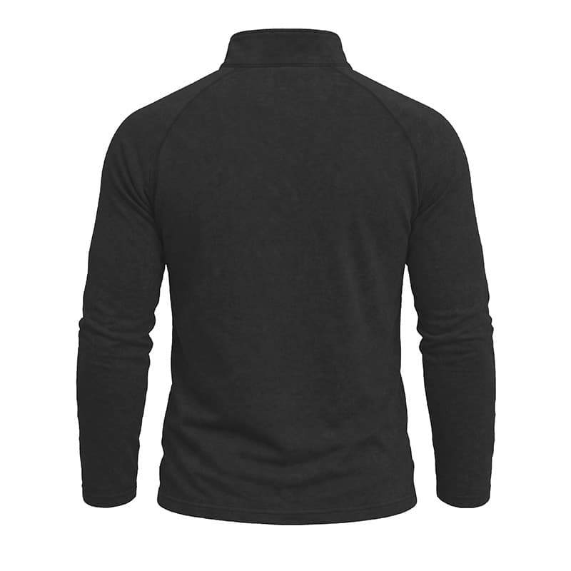 Retro Washed Long-sleeve Men's Distressed T-shirt