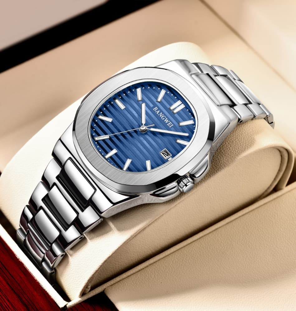 Men's Steel Calendar Luminous Watch with Belt Style - All Black