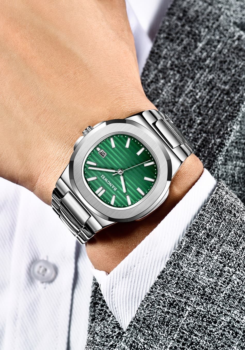 Men's Steel Calendar Luminous Watch with Belt Style - All Black