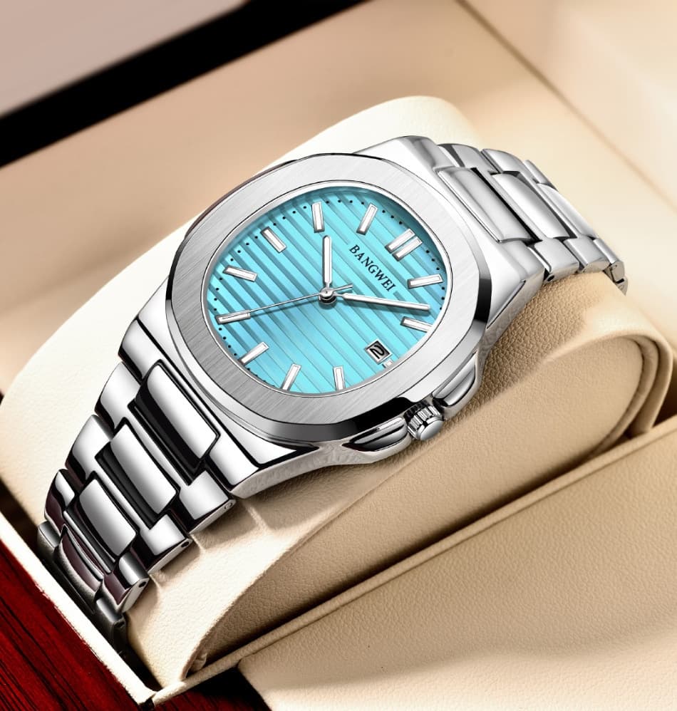 Men's Steel Calendar Luminous Watch with Belt Style - All Black