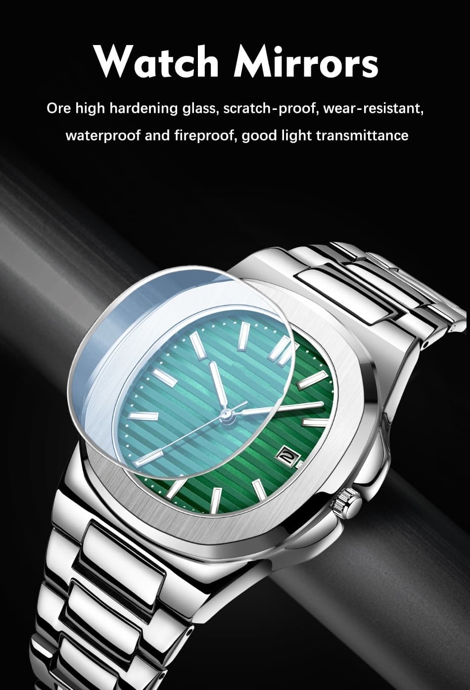Fashion Steel Belt Calendar Luminous Watch Men
