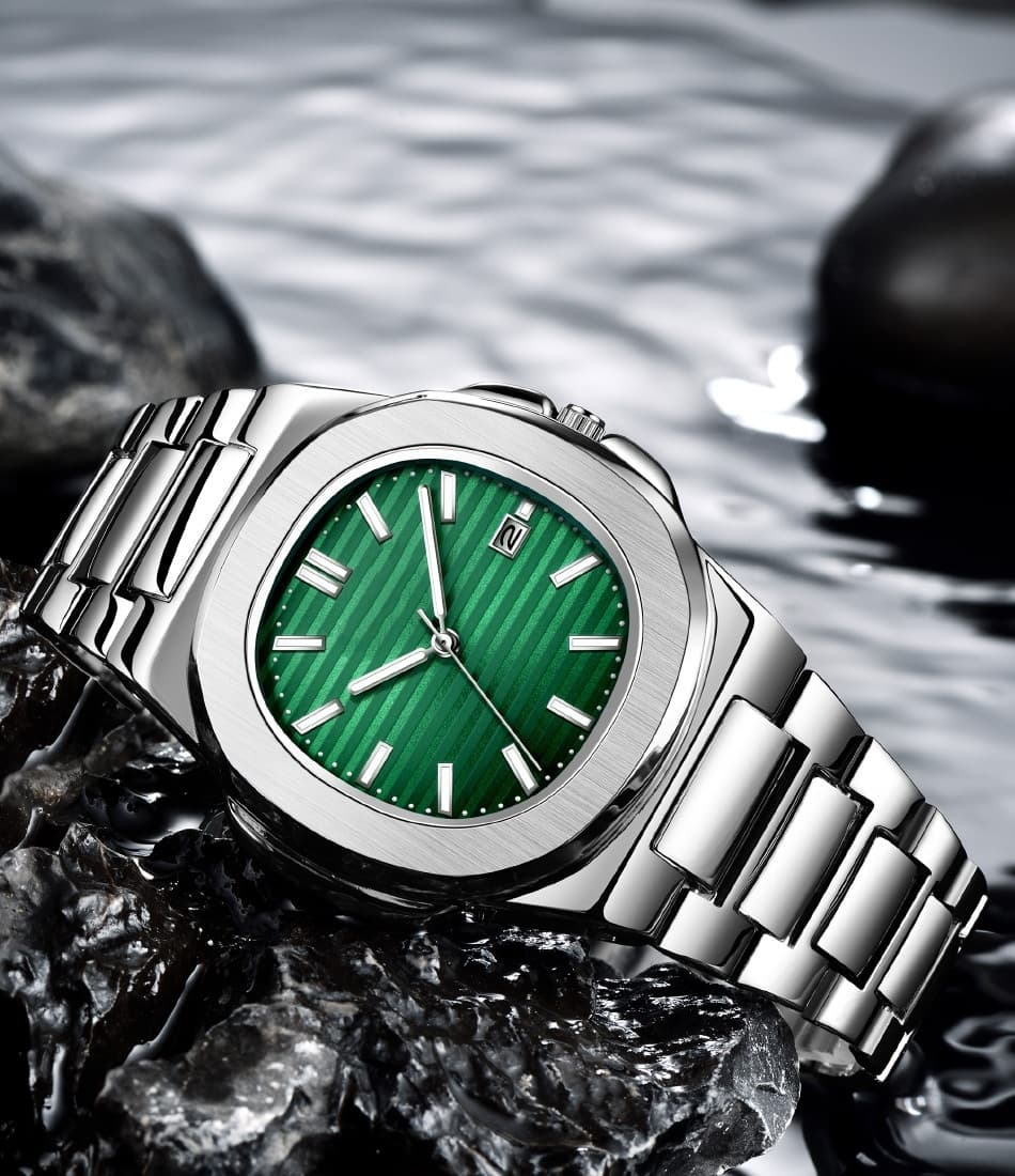 Fashion Steel Belt Calendar Luminous Watch Men