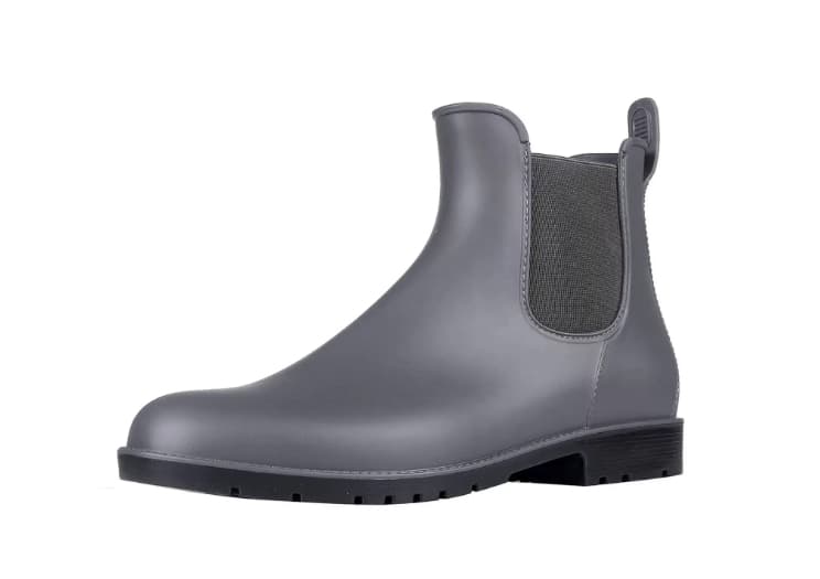 Womens Waterproof Rain Boots Non-Slip Rubber Fishing Shoes — Gray-35